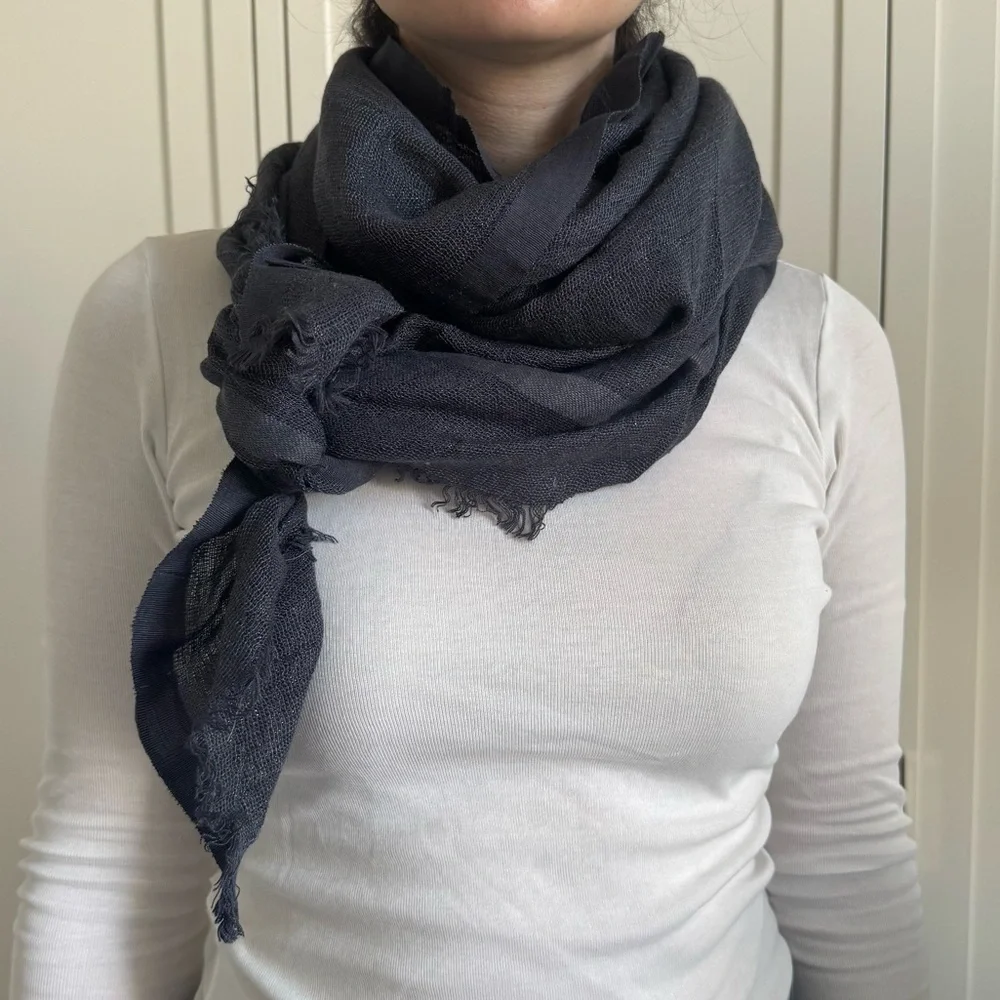 Love Quotes Gray linen sparkle Scarf - Picture 1 of 4